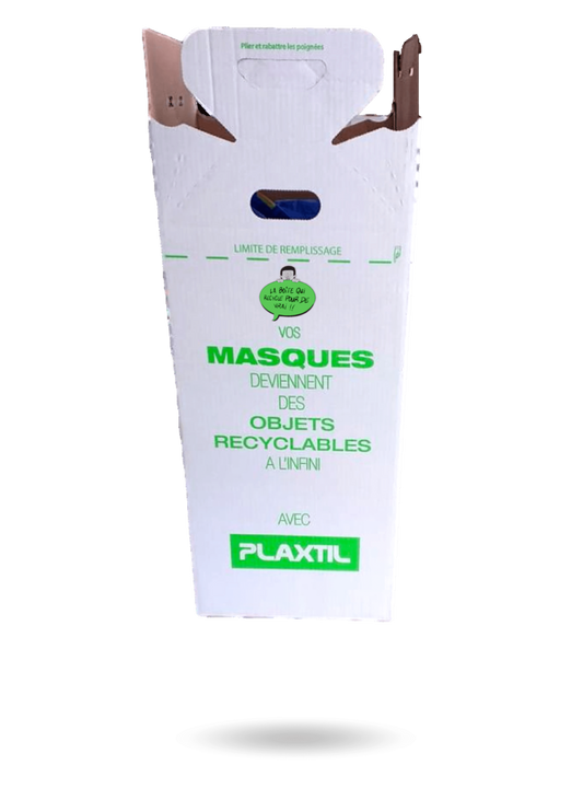 L'UNIQUE SOLUTION CIRCULAIRE POUR LES MASQUES : La boîte qui recycle pour de vrai !